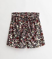 New Look Maternity Black Floral Flippy Shorts
